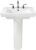 American Standard 0641.800.020 Boulevard Pedestal 8-Inch Counter, White