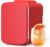 Simple Deluxe Compact Cooler – 4L Mini Fridge, 6-Can Capacity, AC/DC Power, Quiet Operation, Red