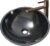 Black Granite Stone Bathroom Sink 17inch Round Shape Vessel Bowl Polished Finished basin Above Vanity Top