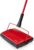 Casabella Electrostatic Floor And Carpet Sweeper | Non-Electric Vacuum Broom and Hand Push Floor Sweeper with Dual Rotating Brush Rolls System & Dust Pans | Ideal Home Cleaning Essentials | Red