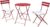 Grand patio 3-Piece Bistro Set Folding Outdoor Furniture Sets with Premium Frame Portable Design for Bistro & Balcony (Red with Cushion)