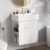 22 Inch Floating Bathroom Vanity With Sink, Wall Mounted Bathroom Vanity Cabinet With Ceramic Sink, Modern Single Sink Bathroom Vanity, Small Bathroom Sink Cabinet With Left Side Storage, White