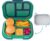 Bentgo Kids Chill Leak-Proof Lunch Box – Included Reusable Ice Pack Keeps Food Cold; 4-Compartment Bento Lunch Container; Microwave/Dishwasher Safe; 2 Year Manufacturer’s Warranty (Green/Navy)