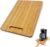 Bamboo Appliance Sliders for Kitchen Appliances, Sliding Tray with Silent Rubber Wheels for Coffee Maker, Kitchen Countertop Appliance Rolling Tray (Medium)