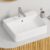 20″ x 16″ Bathroom Sink Vessel Rectangular, Eridanus Wall Mounted Sinks Above Counter Vanity Basin Bowl, Modern Floating Trough Washbasin for Bathroom, White Ceramic Glass Porcelain