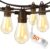 addlon 50FT LED Outdoor String Lights with Edison Shatterproof Bulbs, Weatherproof Strand, Commercial Grade Patio Lights, Decorative for Garden or Patio, Black