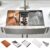 30 Inch Farmhouse Sink Worksatation Stainless Steel -VOKIM 30X22Inch Farmhouse Apron Front Sink Worksatation 16 Gauge Double steps Handmade Single Bowl Undermount Kitchen Farm Sink