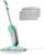 Shark S1000 Steam Mop with 2 Dirt Grip Pads, Lightweight, Safe for all Sealed Hard Floors like Tile, Hardwood, Stone, Laminate, Vinyl & More, Machine Washable, Removable Water Tank, White/Seafoam