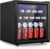 EUHOMY Mini Fridge Glass Door – 48-Can Countertop Beverage Refrigerator, Adjustable Shelves