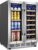 FoMup Beverage Cooler Dual Zone – 24-Inch, Glass Door, Digital Control, Large 4.65 Cu.Ft Capacity