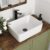 Rectangle Vessel Sink, Deervalley DV-1V0048 Liberty 16″ x 12” White Bathroom Sink Ceramic Above Counter Sink Bowl