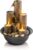 Alpine Corporation WCT202 Indoor Tabletop Tiered Water Fountain Featuring 3 Candles for Desktop and Table, 11″, Brown