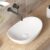 Oval Vessel Sinks for Bathrooms – OCEALAGOON 18″x12″ Bathroom Vessel Sinks White Porcelain Ceramic Countertop Sink Modern Sink Bowls for Bathroom Vanity