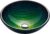 KRAUS Nature Series™ Round Green Glass Vessel Bathroom Sink, 17 inch GV-391-19mm