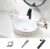 19 Inch Bathroom Vessel Sink with Faucet Combo – HLBLFY 19×15 Inch Oval Ceramic Bathroom Vessel Sink Diamond Grid Gold Edge Ceramic Bathroom Basin With Faucet and Drain Combination