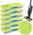 Flammi Heavy-Duty Reusable Mop Refill Pad Compatible with Shark VACMOP VM252 VM250 VM200, Vacuum Mop Pad Refills (6 Sets-Green)