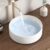 KES Vessel Sink, Bowl Sinks for Bathrooms 16 Inch Round Sink Bowl Above Counter Small Circular White Vessel Sink Countertop Sink for Cabinet Lavatory Vanity, BVS121